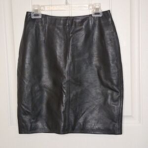 Venus Williams For Wilson's Leather Pencil Mini Skirt Women's Sz 8 Black